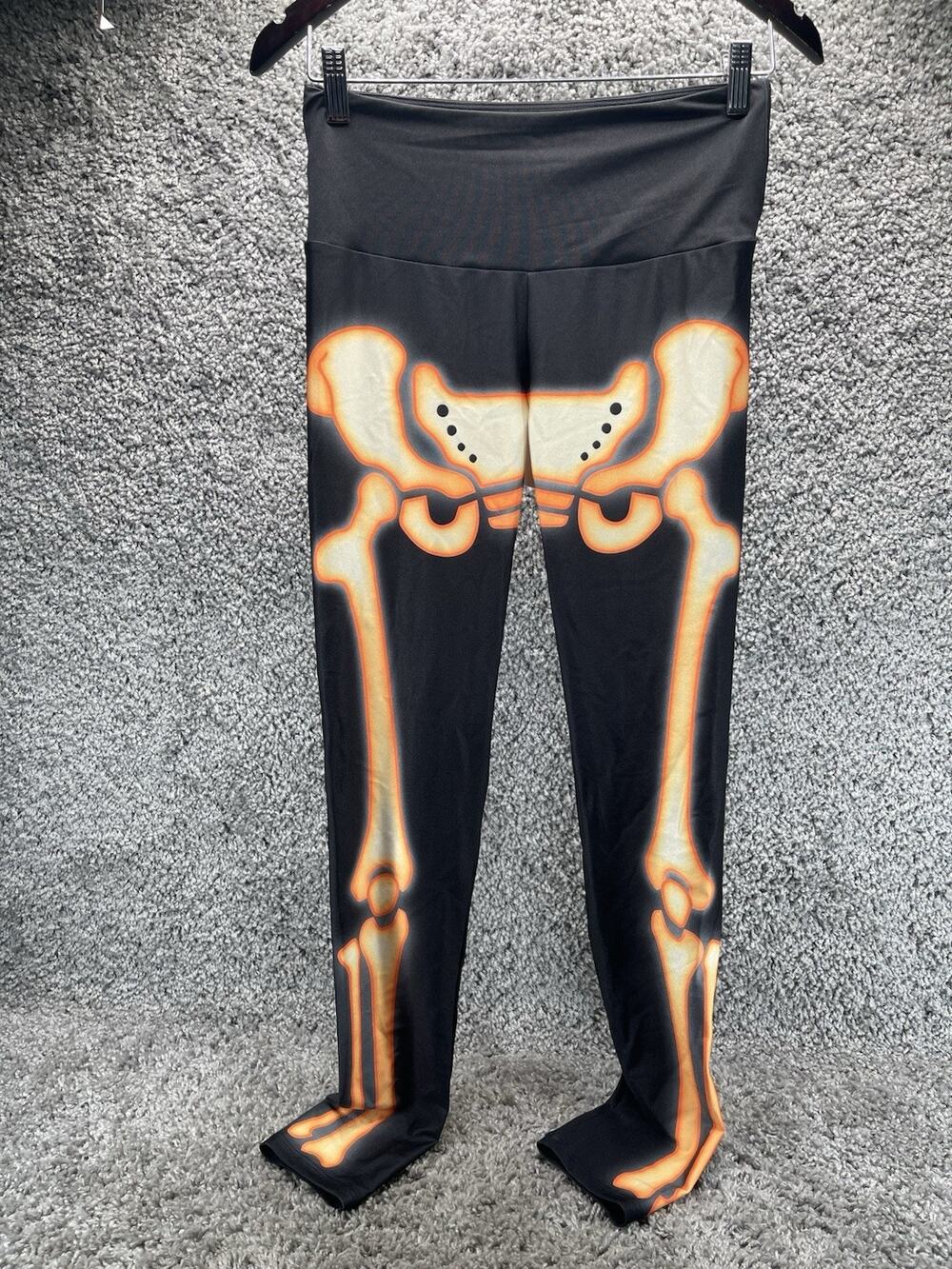 Goldsheep Skeleton Tights Bones Womens Panty Hose Halloween Costume Orange Blk